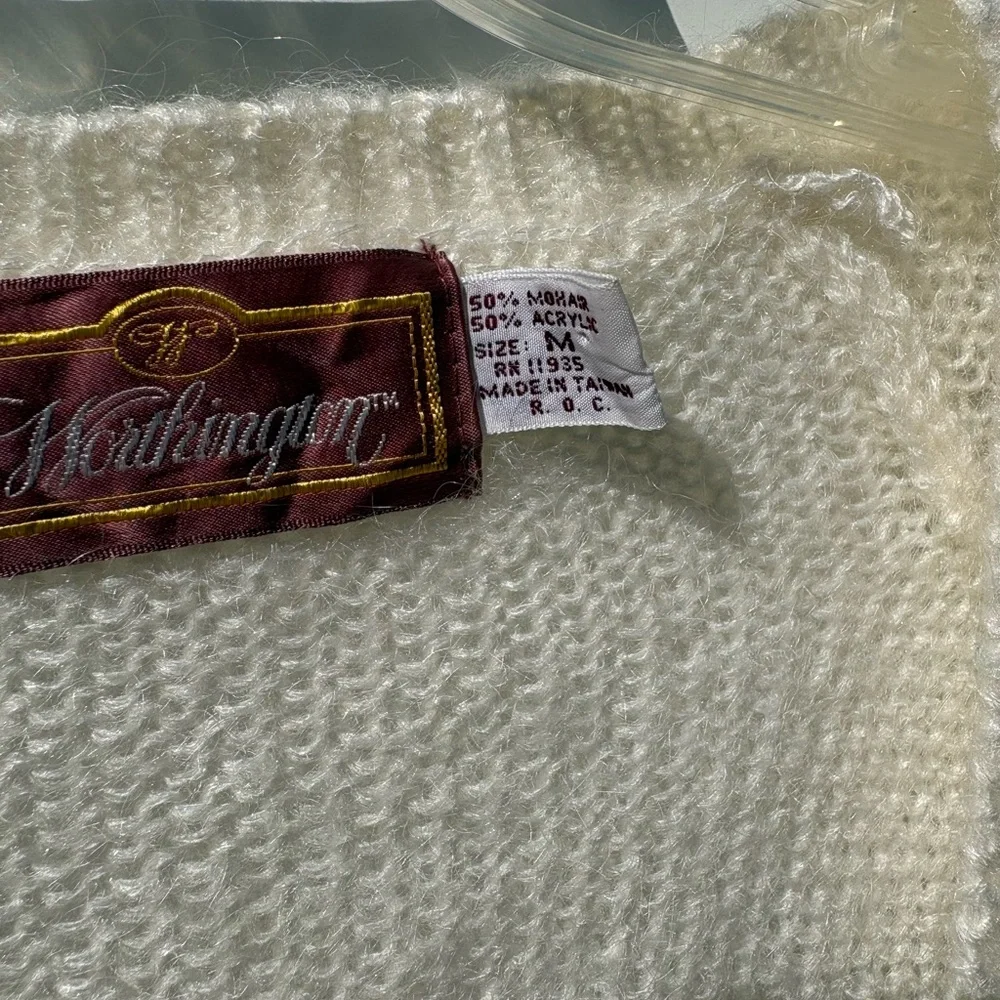 Vintage Worthington Mohair Blend precious Cardigan with Pockets Women's soft M - Picture 5 of 9